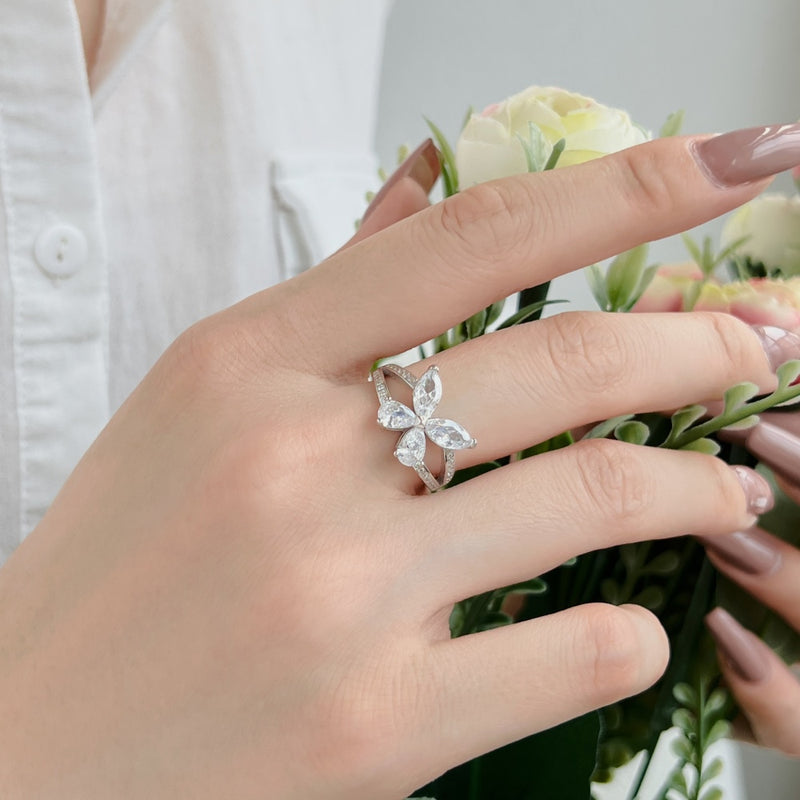 Golden Marquise Blossom Ring