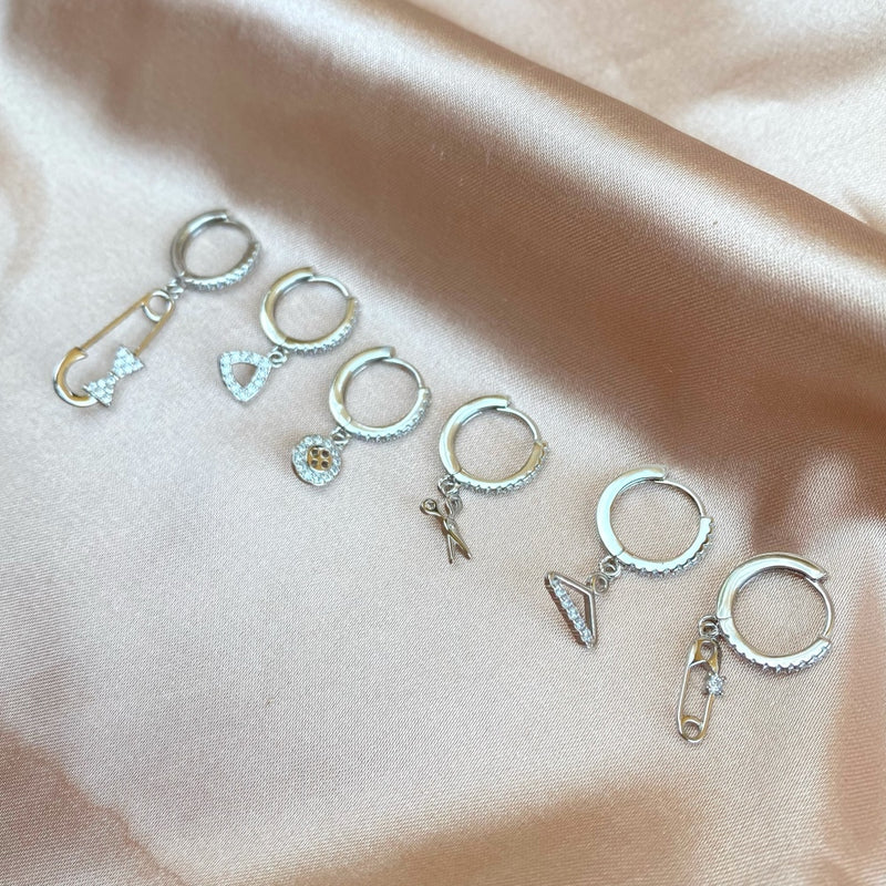 Charm Hoop Earrings Set