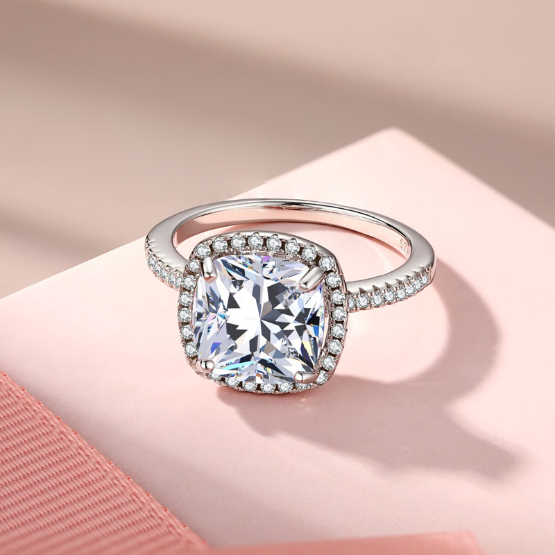 Luminous Cushion-Cut Solitaire Ring