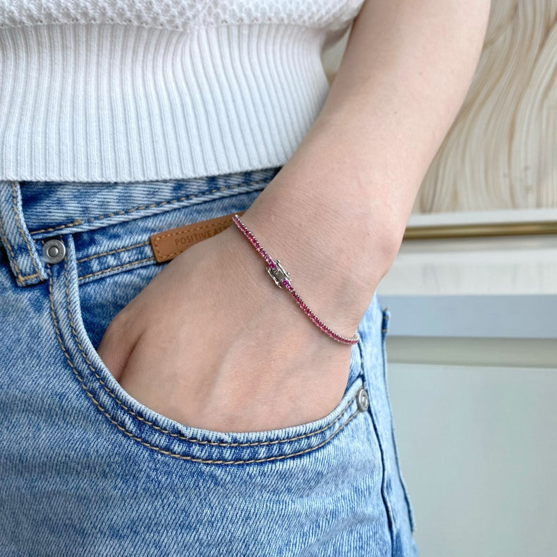 Ruby Radiance Round Bracelet