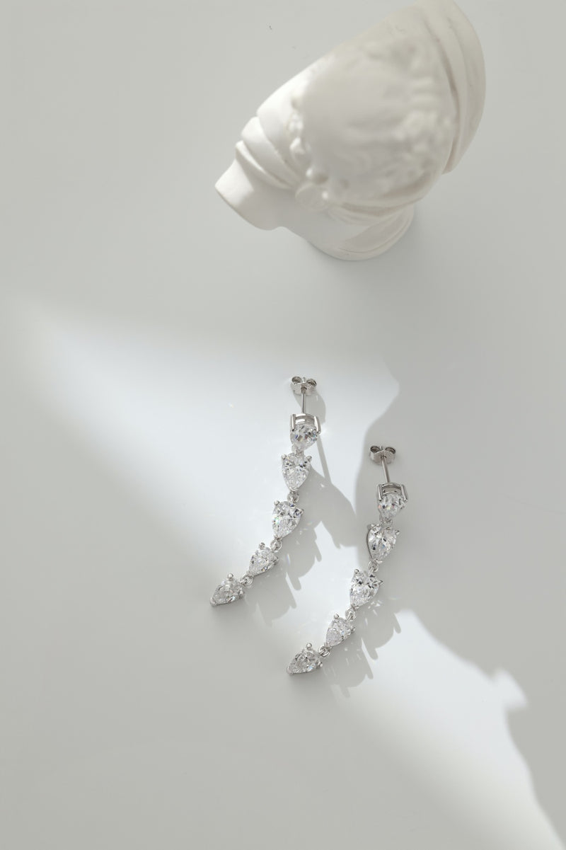 Pear Cascade Drop Earrings