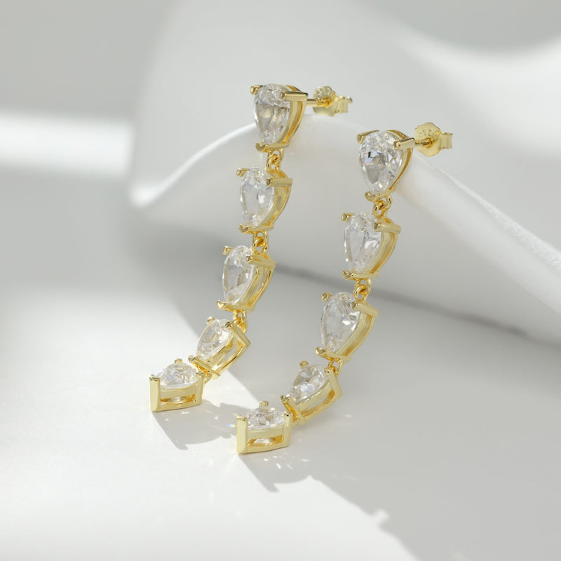 Pear Cascade Drop Earrings