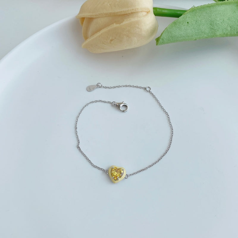 Golden Heart Charm Bracelet