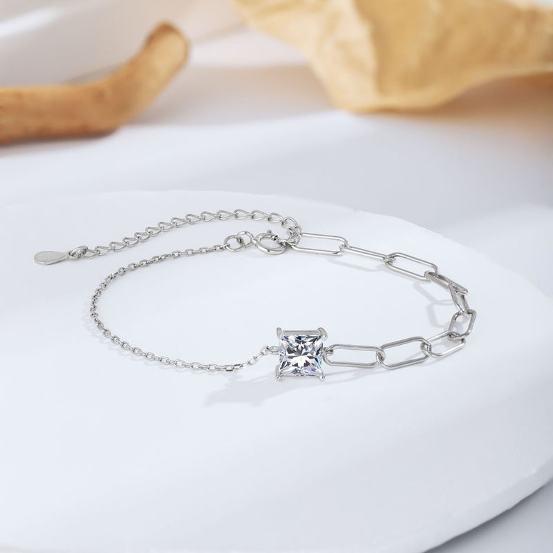 Square Elegance Link Bracelet