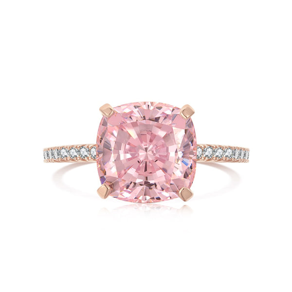 Radiant Cushion Cut Zircon Ring