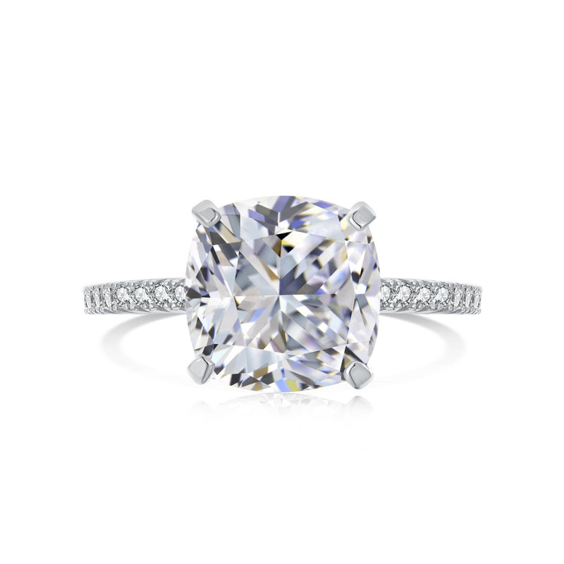 Radiant Cushion Cut Zircon Ring