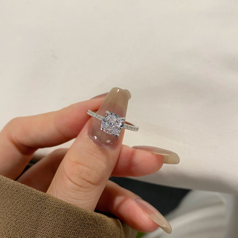 Radiant Square Sparkle Ring