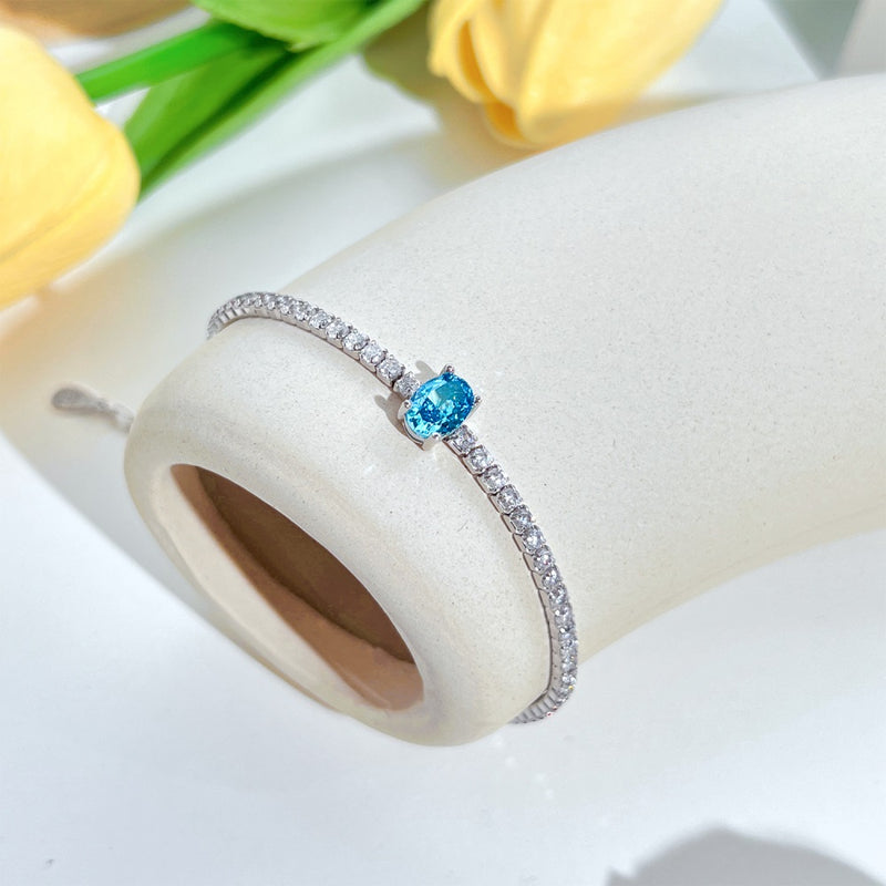 Oval Ice Cut Zircon Bracelet