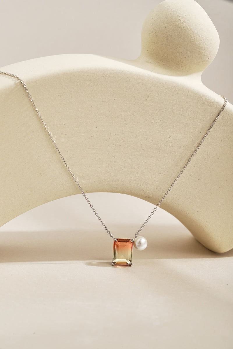 Radiant Pearl Prism Necklace