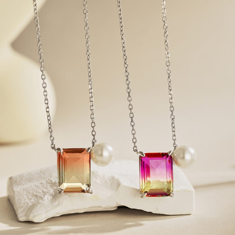 Radiant Pearl Prism Necklace