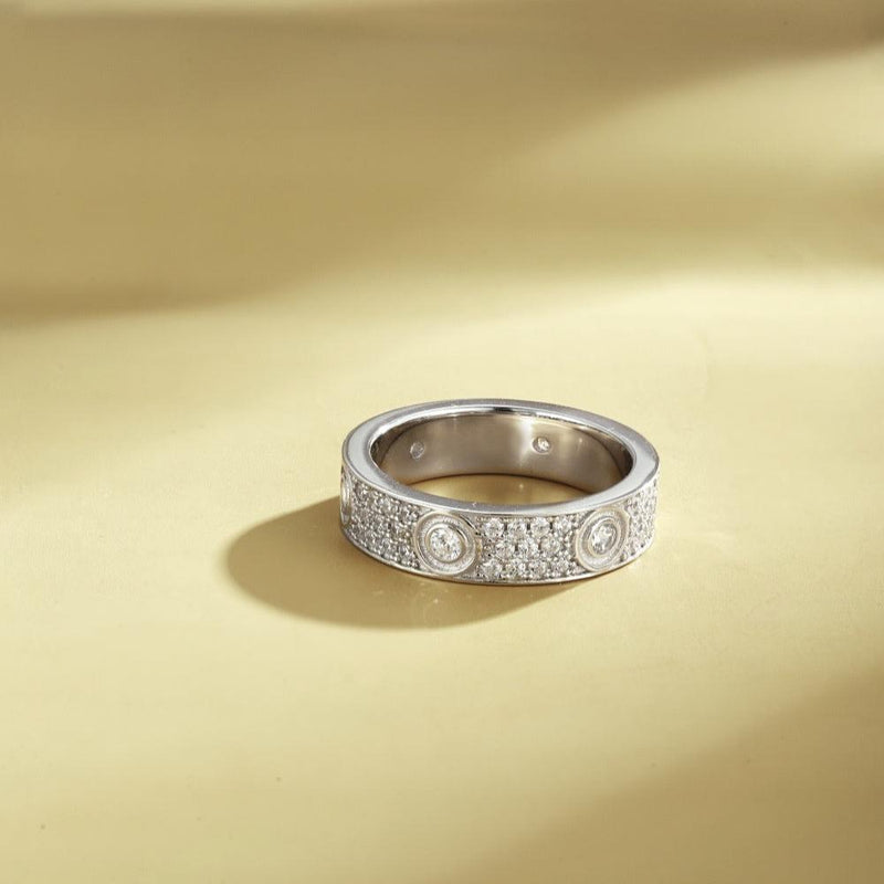 Radiant Pavé Circle Ring