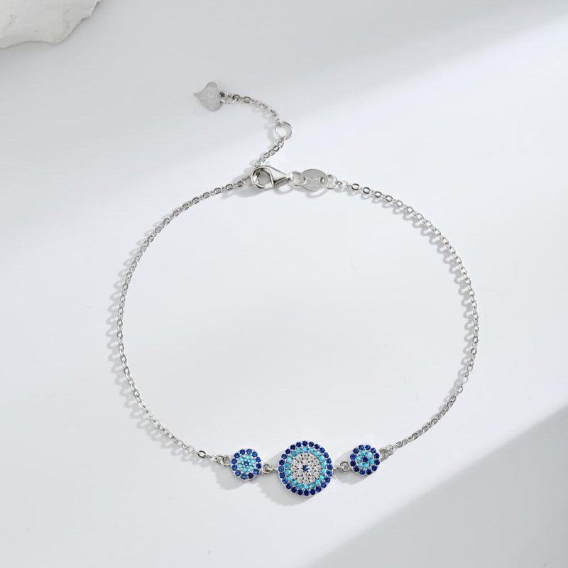 Triple Sapphire Halo Bracelet