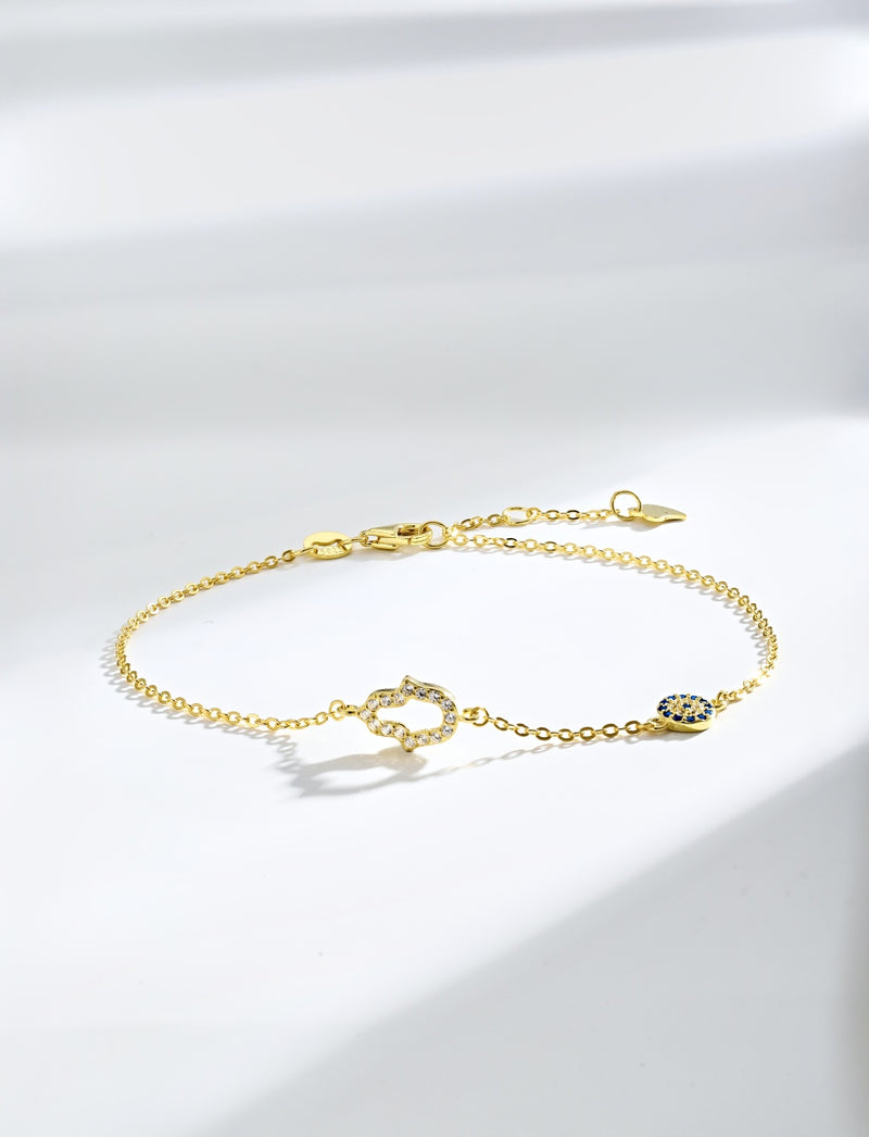 Hamsa Sapphire Protection Bracelet