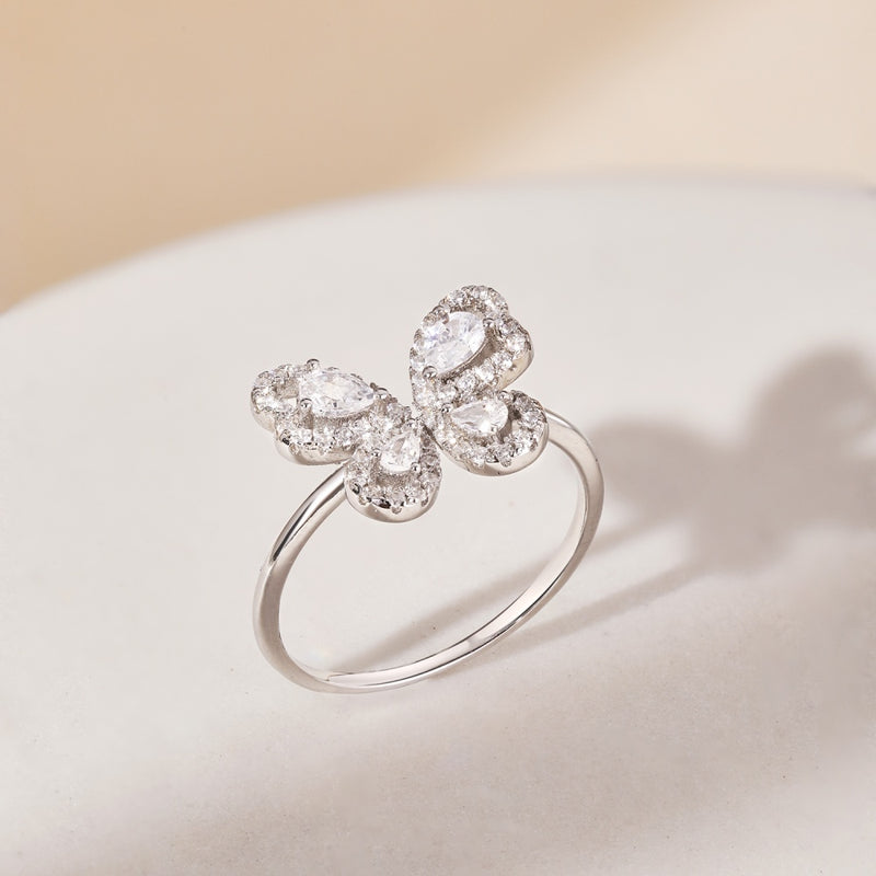 Fluttering Elegance Butterfly Ring