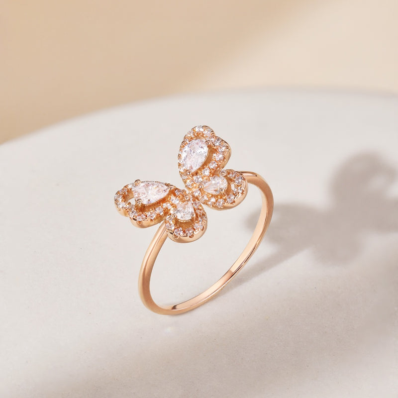 Fluttering Elegance Butterfly Ring