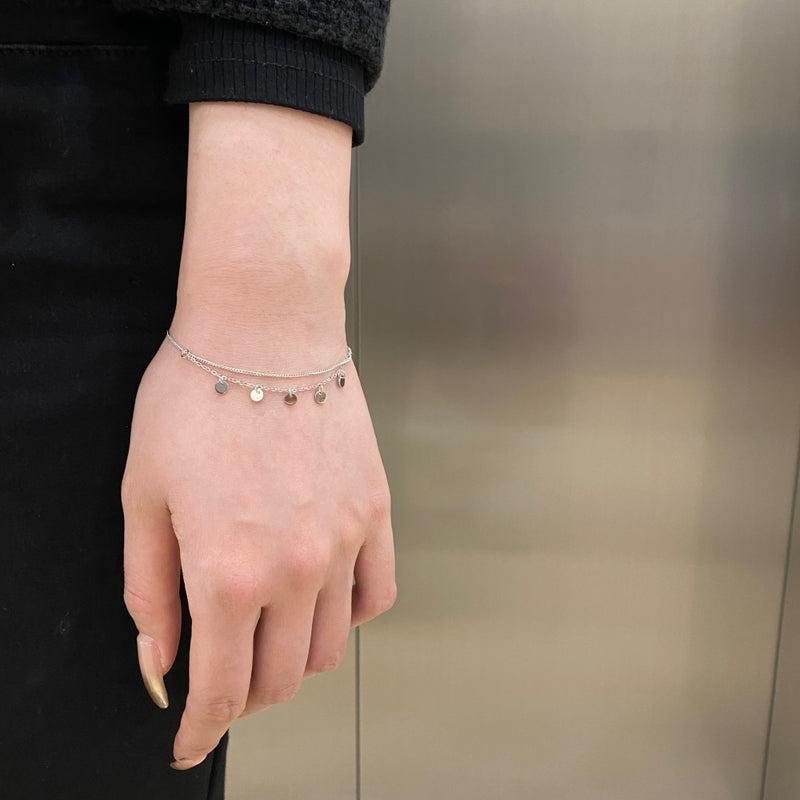 Charmed Silver Disc Bracelet