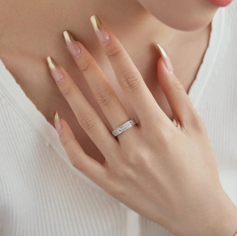 Radiant Pavé Circle Ring