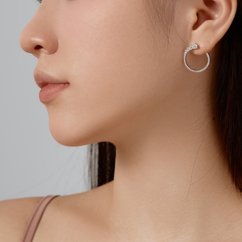 Celestial Crescent Hoop Earrings