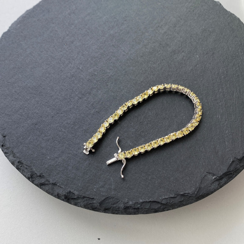 Golden Glow Tennis Bracelet