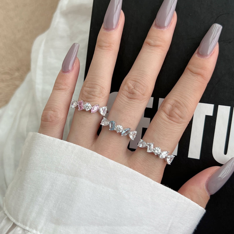 Pastel Spark Pear Ring