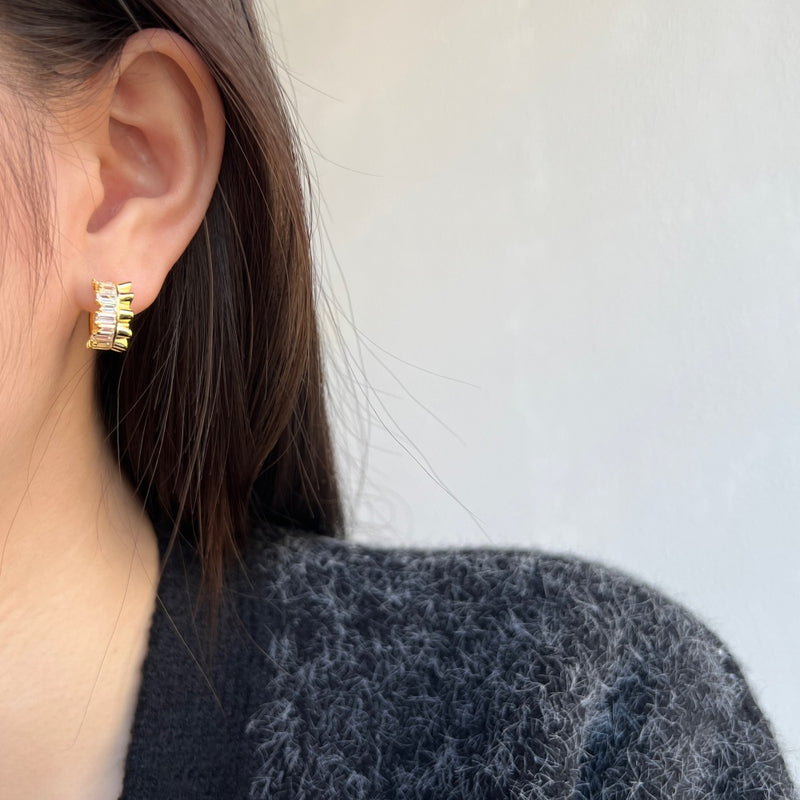 Radiant Ruffle Hoops Earrings