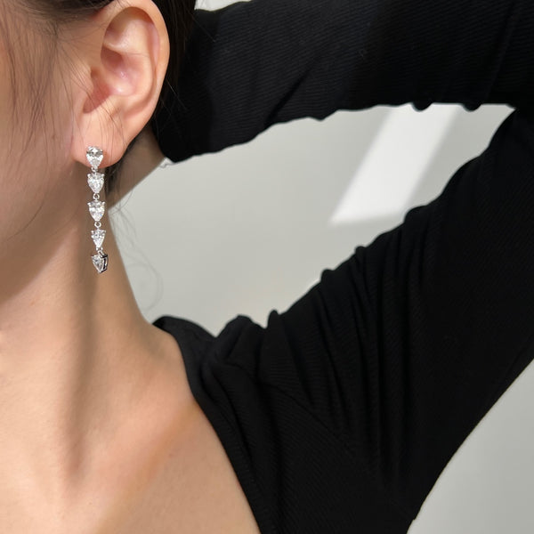 Pear Cascade Drop Earrings