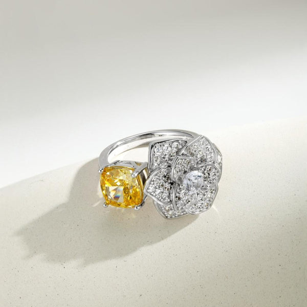 Yellow Radiance Floral Ring