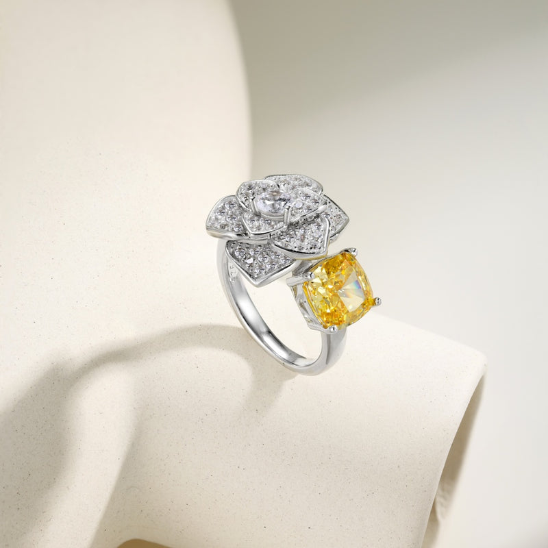 Yellow Radiance Floral Ring