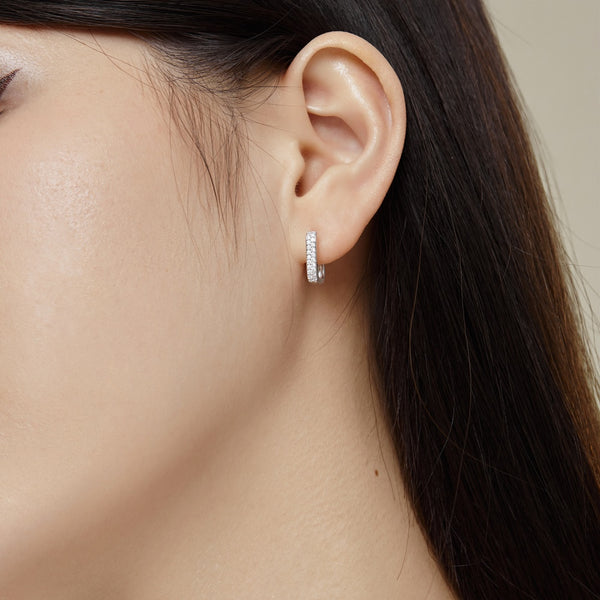 Sleek Rectangular Zircon Earrings