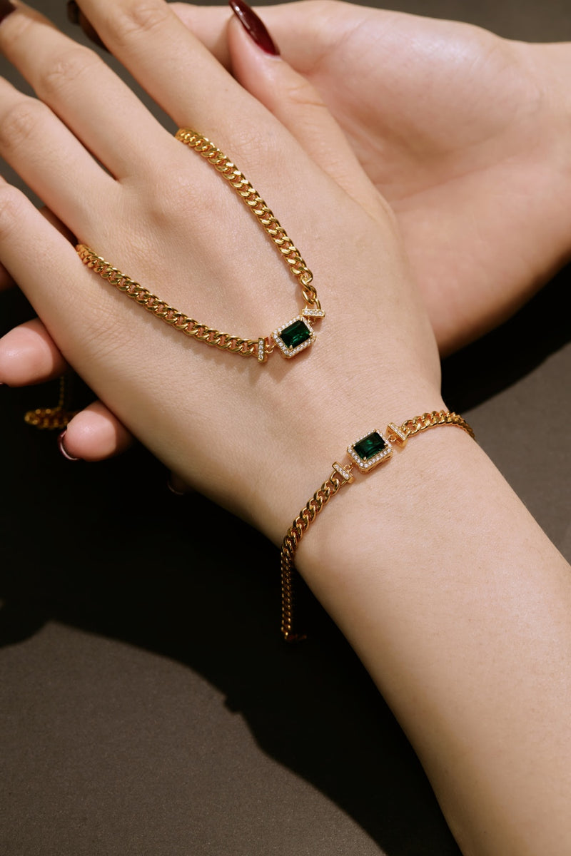 Emerald Luxe Chain Bracelet