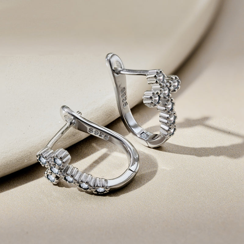 Stellar Cross Hoop Earrings