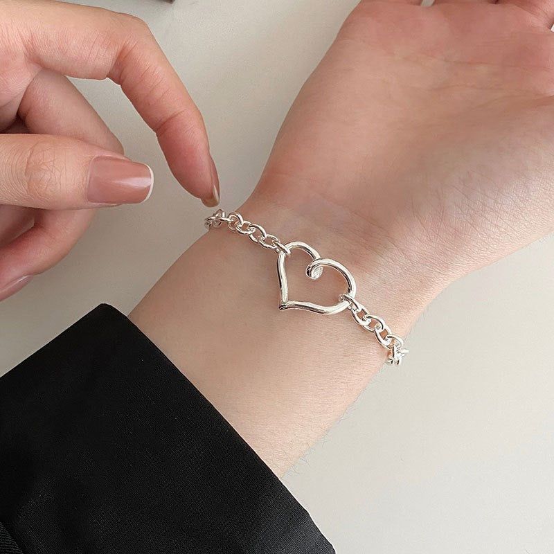 Heart Link Chain Bracelet