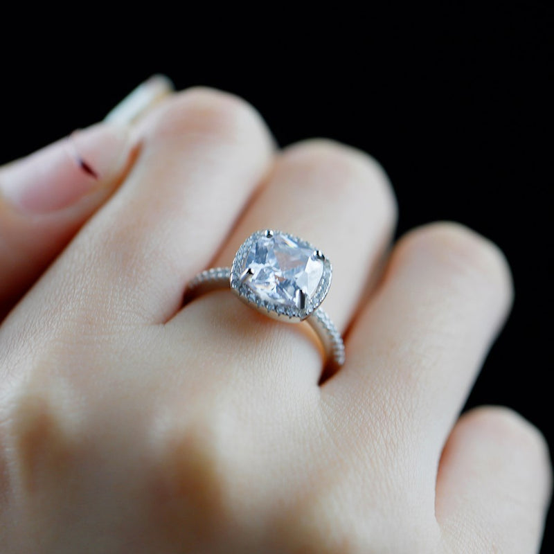 Luminous Cushion-Cut Solitaire Ring