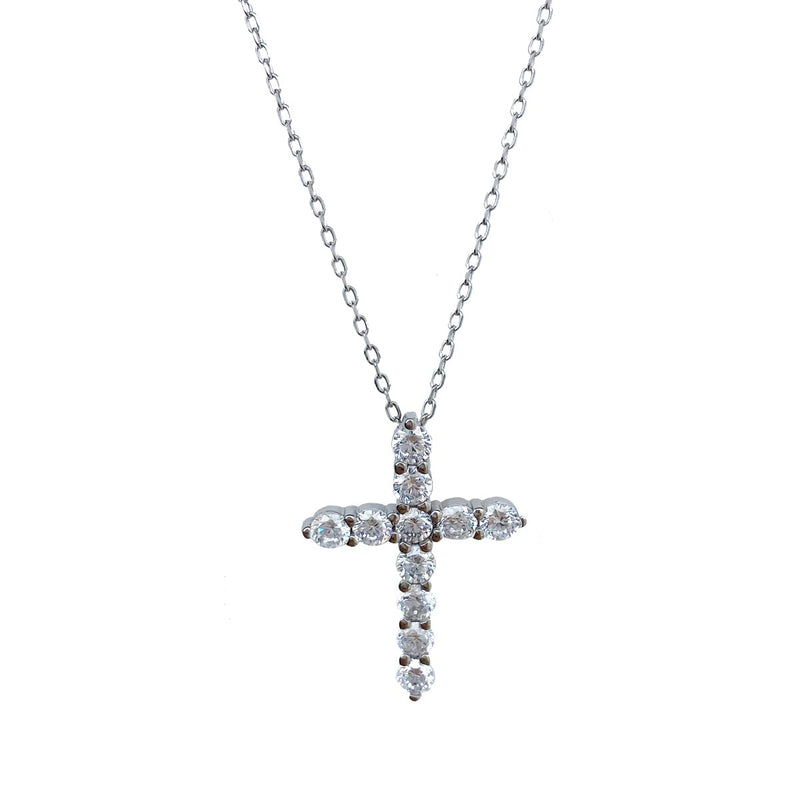 Radiant Cross Zircon Necklace