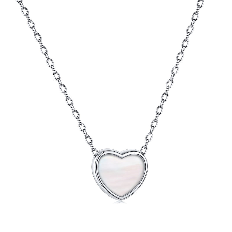 Silver Heart Charm Necklace