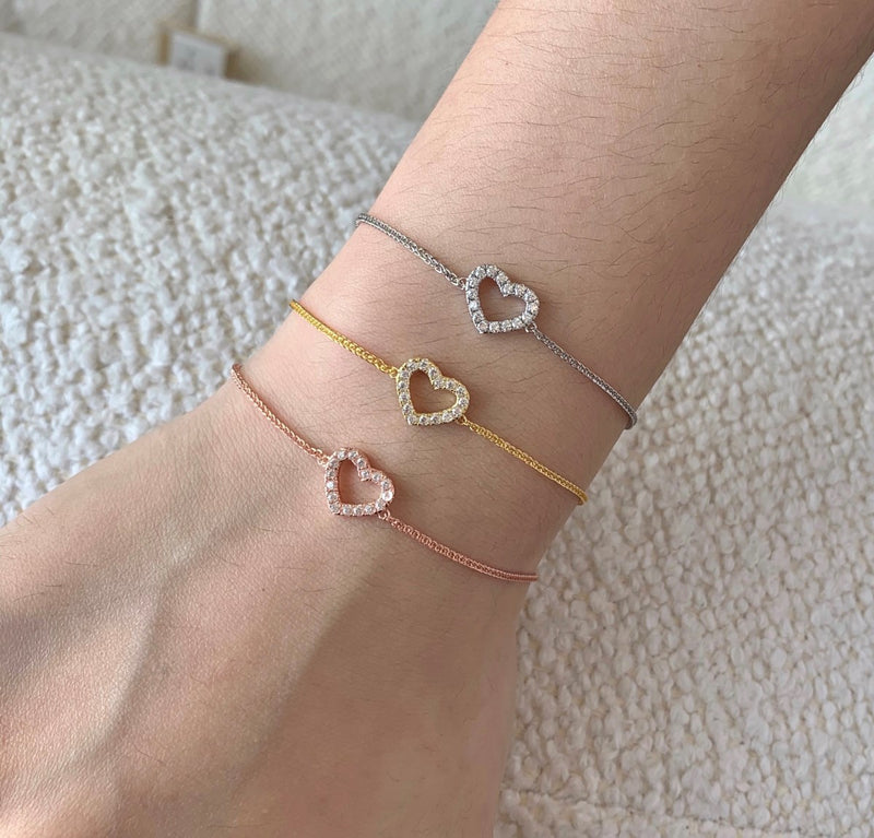 Luminous Heart Charm Bracelet