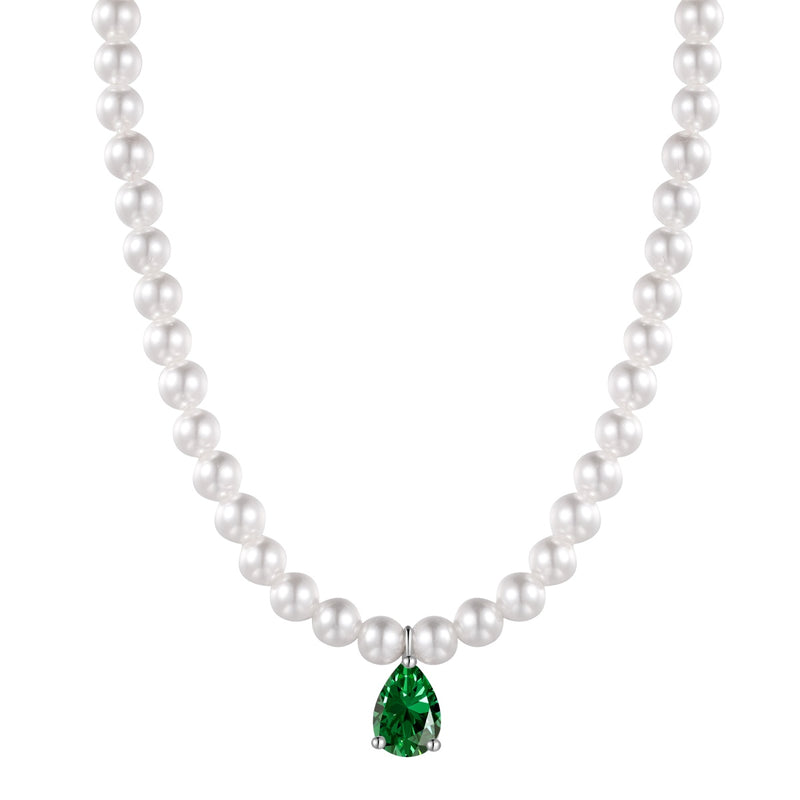 Luna Pearl Teardrop Necklace