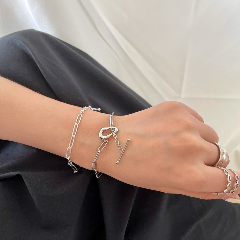 Silver Link Charm Bracelet