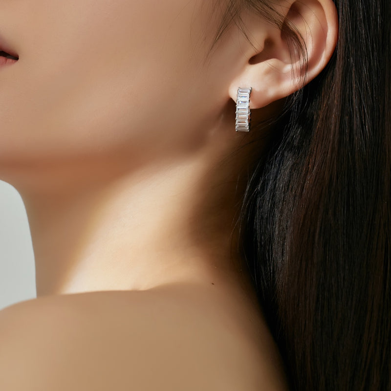 Timeless Baguette Hoop Earrings