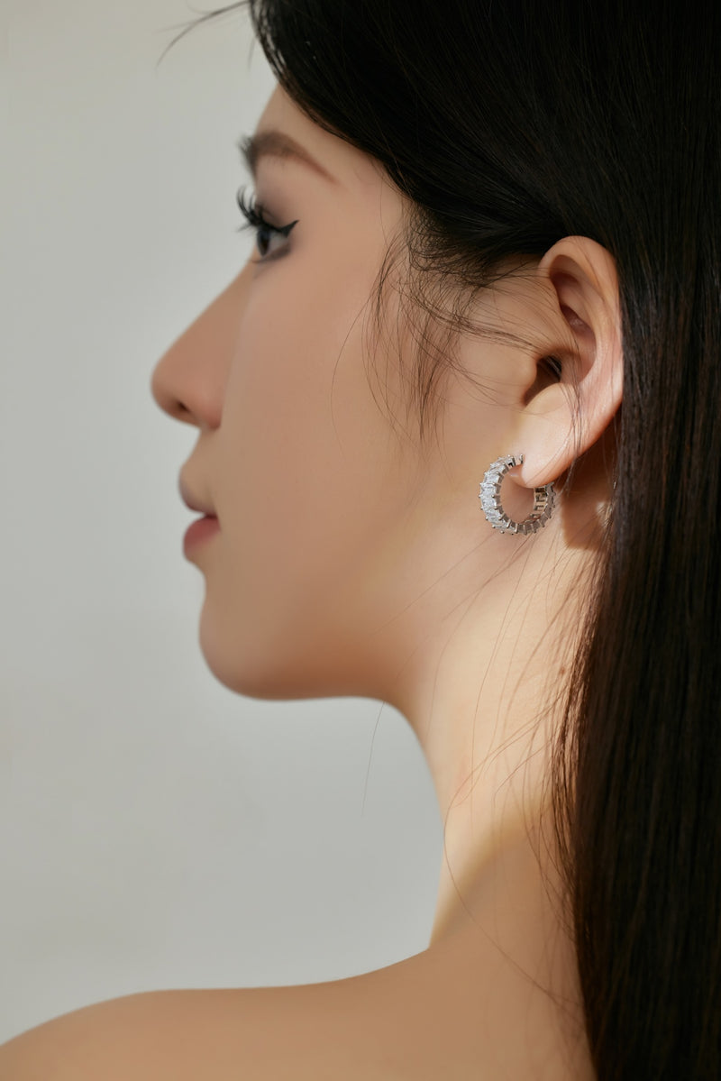 Timeless Baguette Hoop Earrings