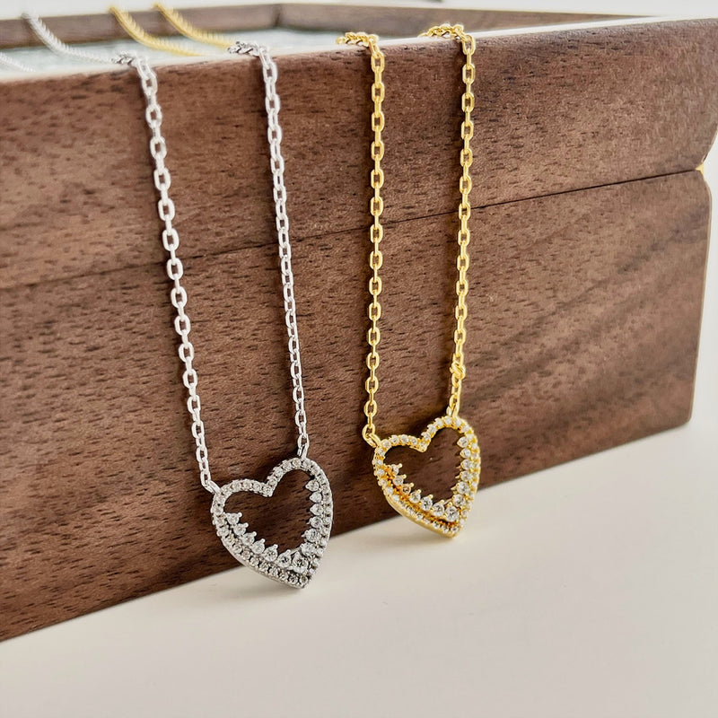 Radiant Heart Charm Necklace