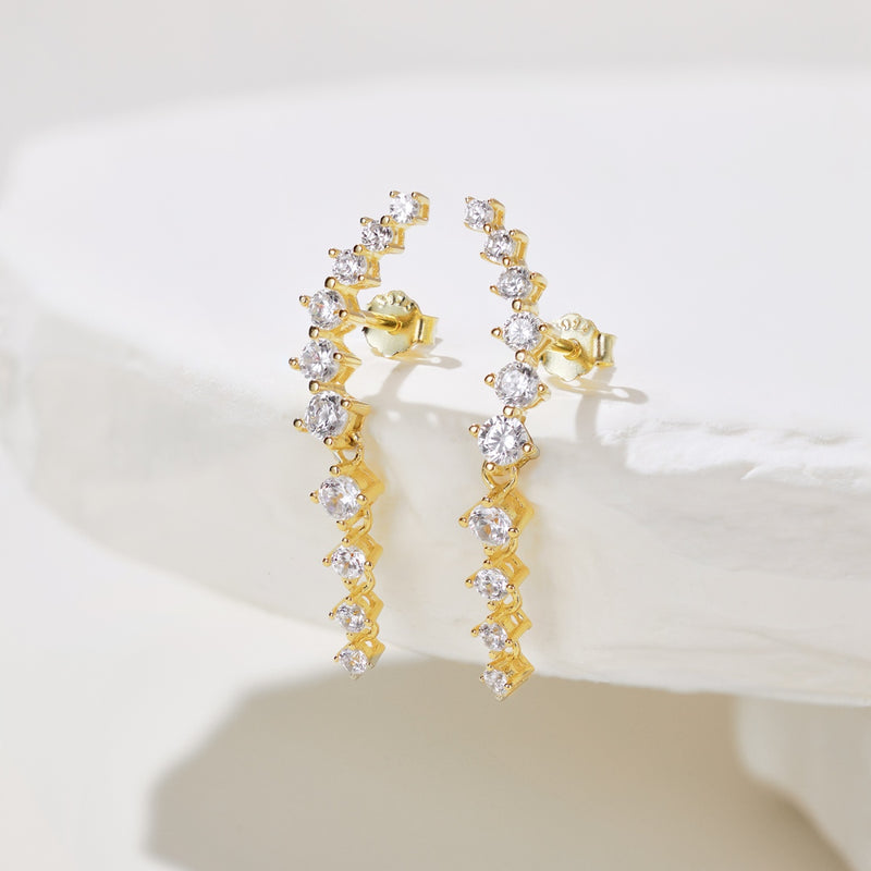 Radiant Cascade Hoop Earrings