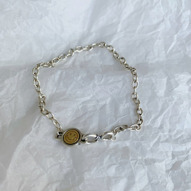 Golden Charm Round Pendant Bracelet