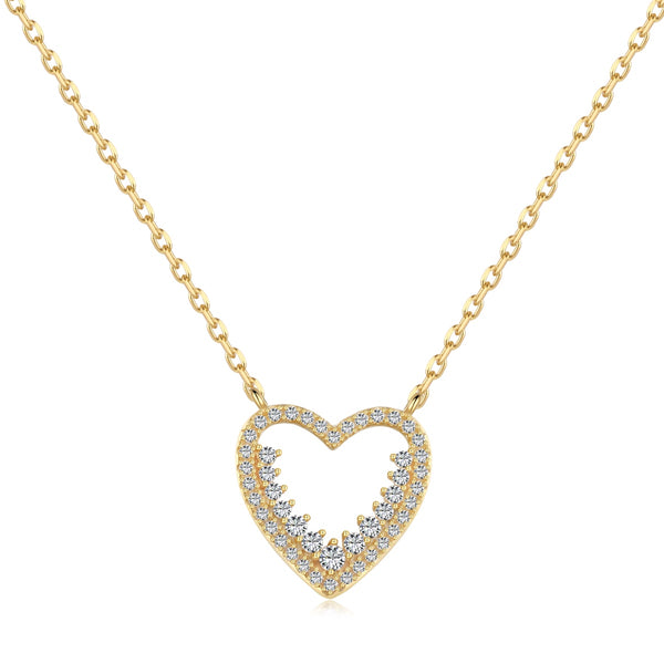 Radiant Heart Charm Necklace