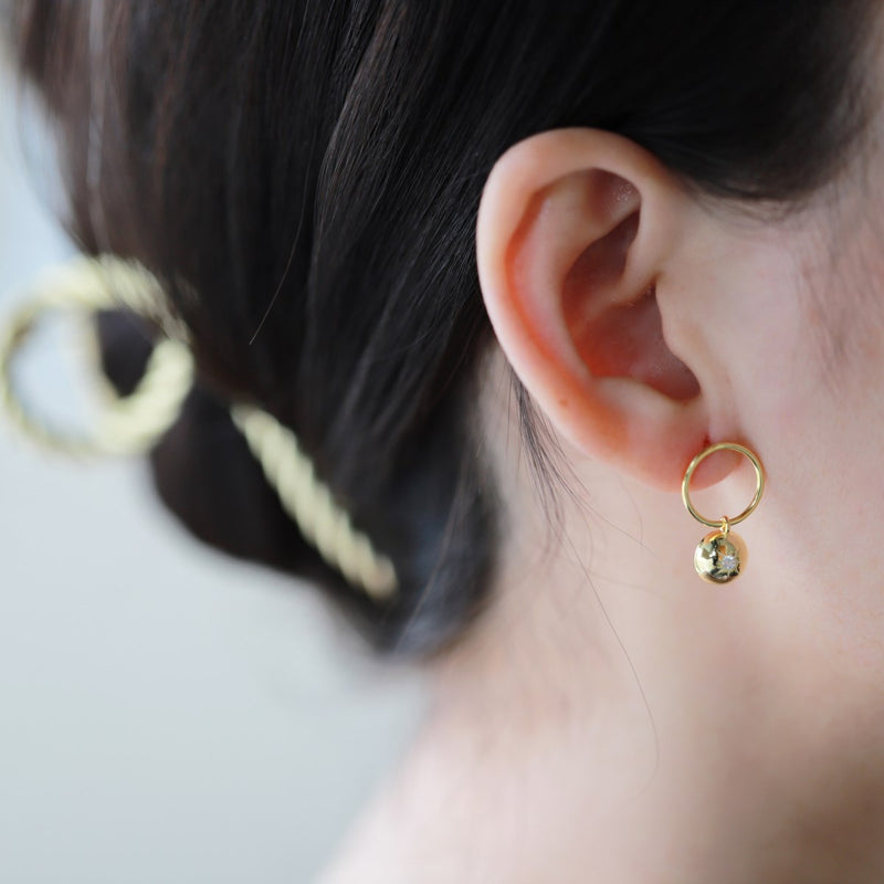 Starry Silver Charm Earrings