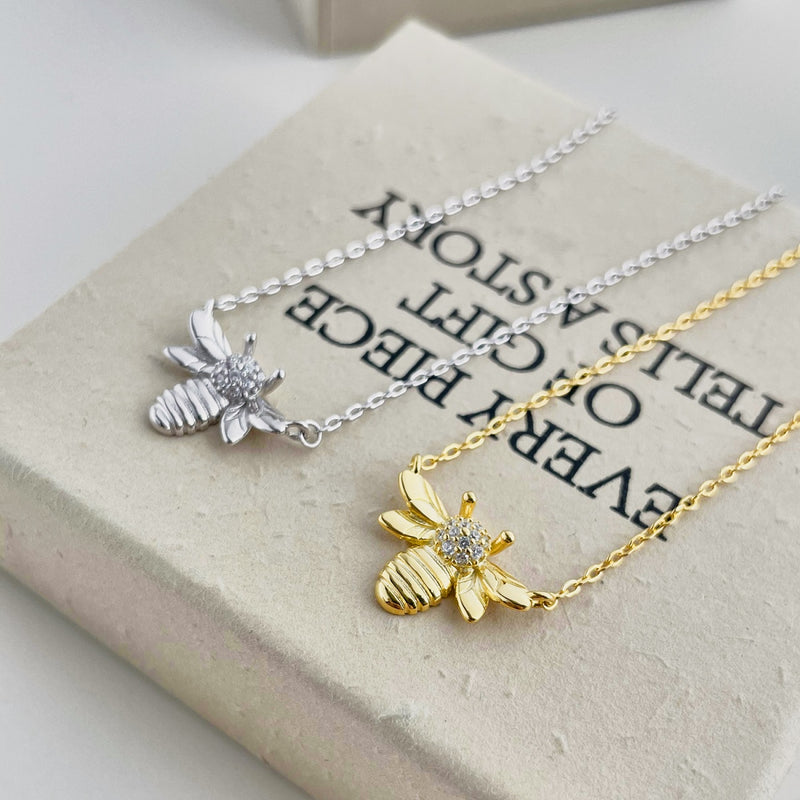 Honey Bee Charm Necklace