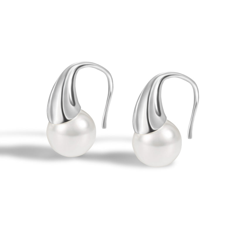 Luna Pearl Hoop Earrings