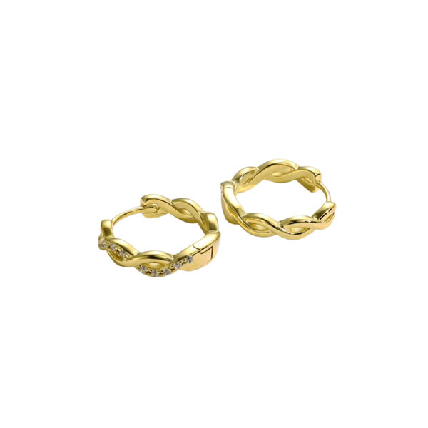 Twist Link Hoop Earrings