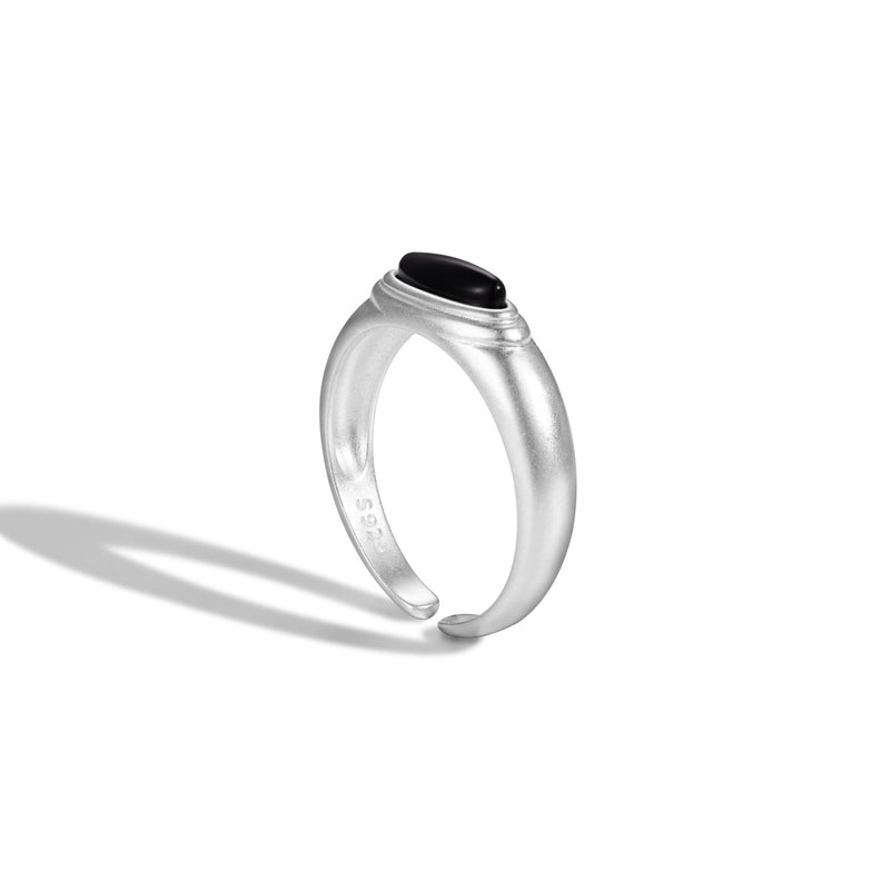 Modern Oval Stone Ring