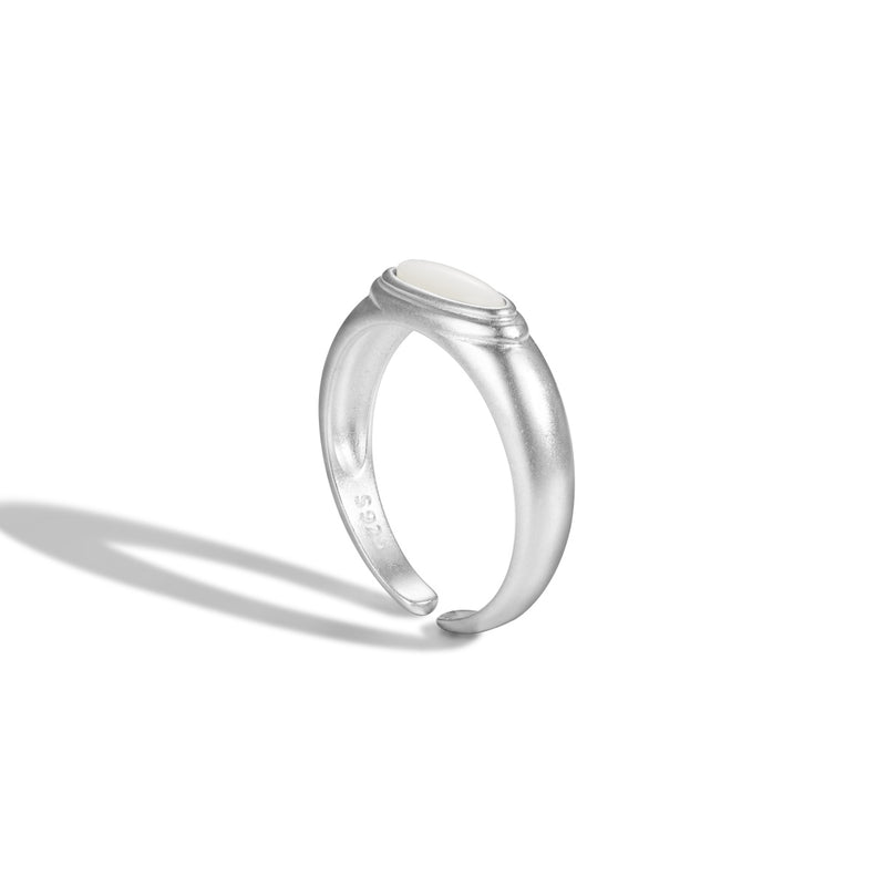 Modern Oval Stone Ring